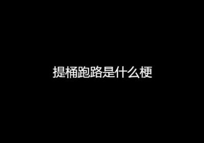 提桶跑路是什么梗